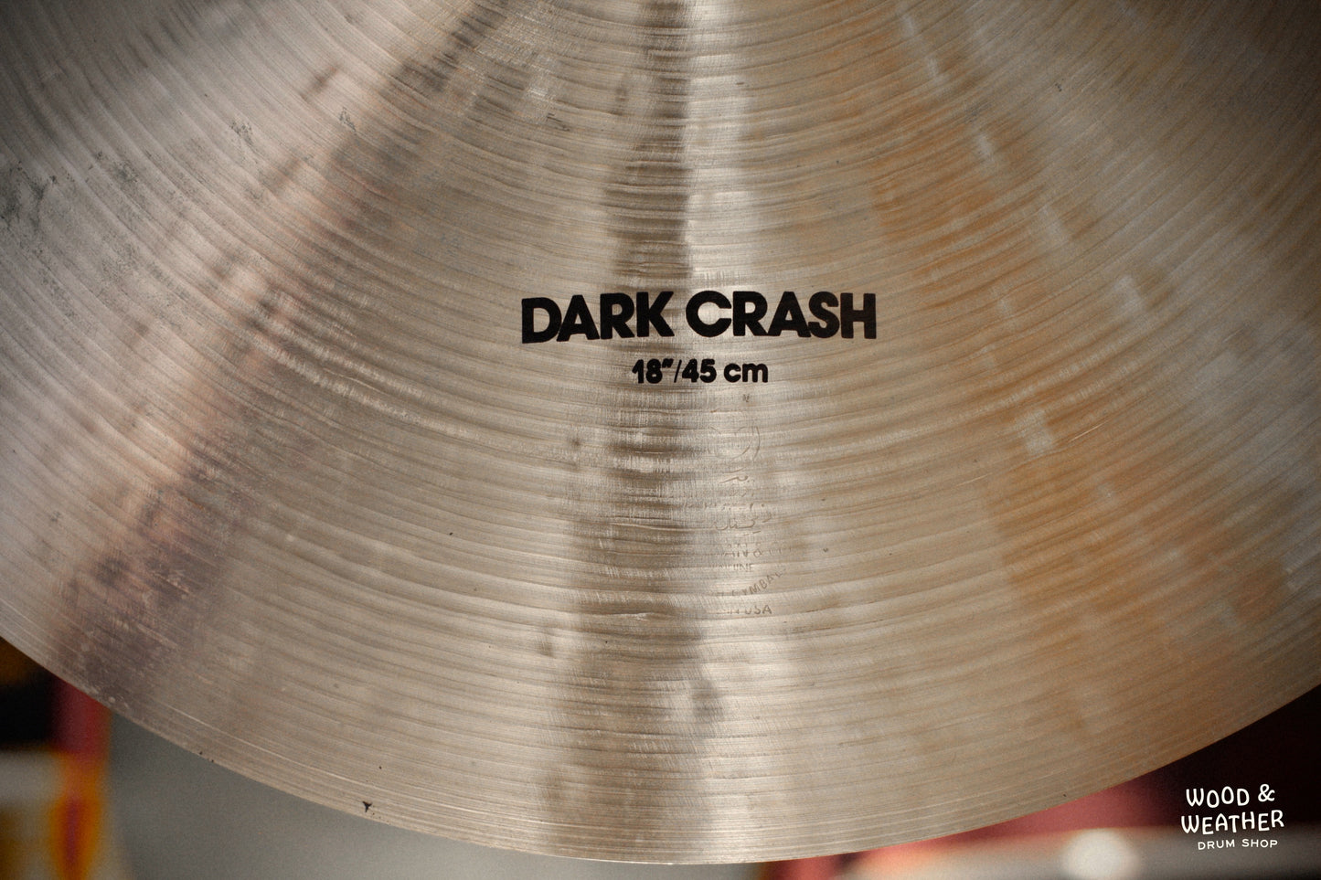 1980s Zildjian 18" K Dark Crash Cymbal 1458g