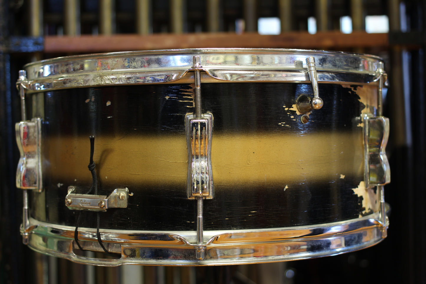 1962 Ludwig Pioneer Snare Drum 6.5"x14" in Black & Gold Duco