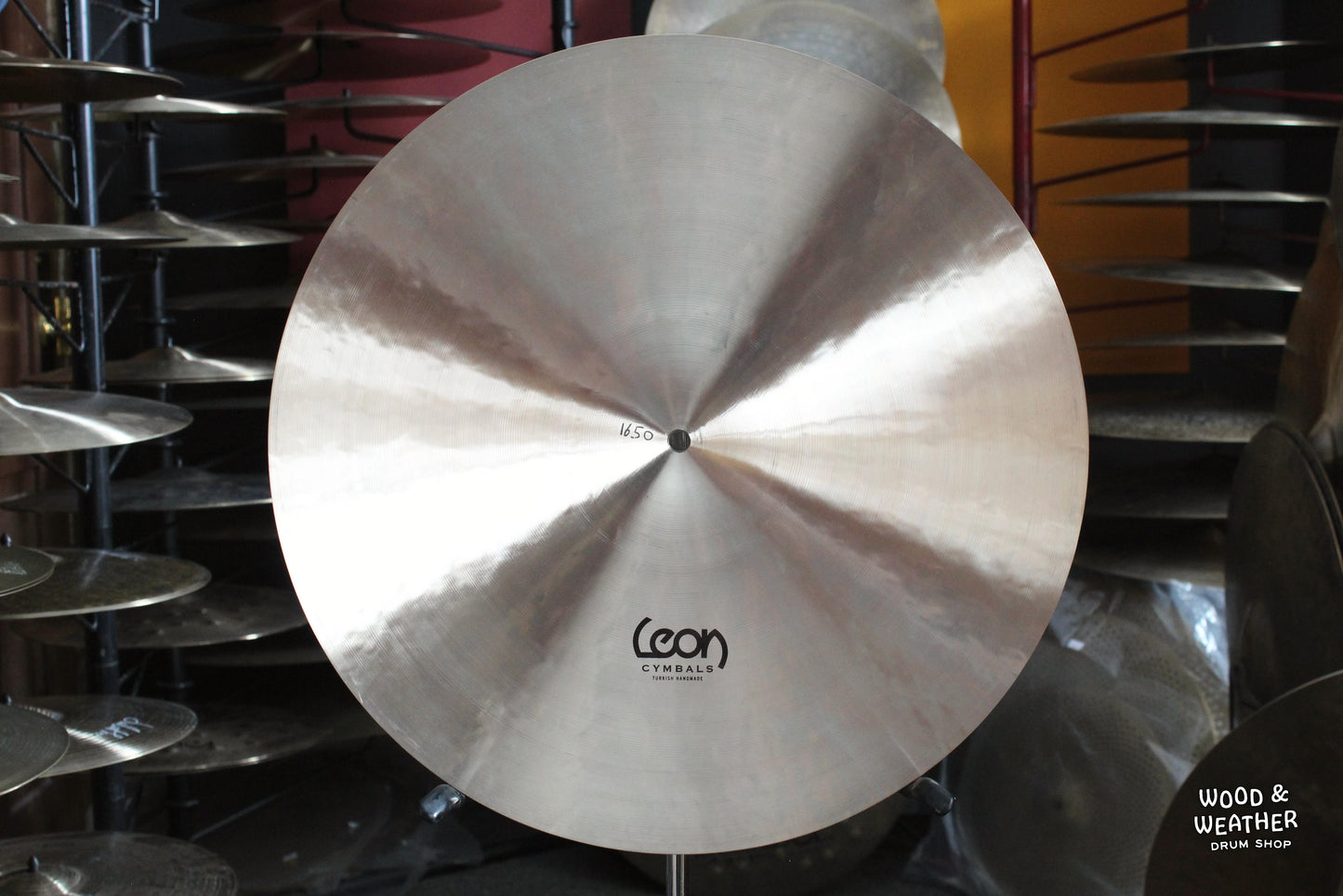 Used Leon Cymbals 20" Flat Bell Lathed Ride Cymbal 1650g