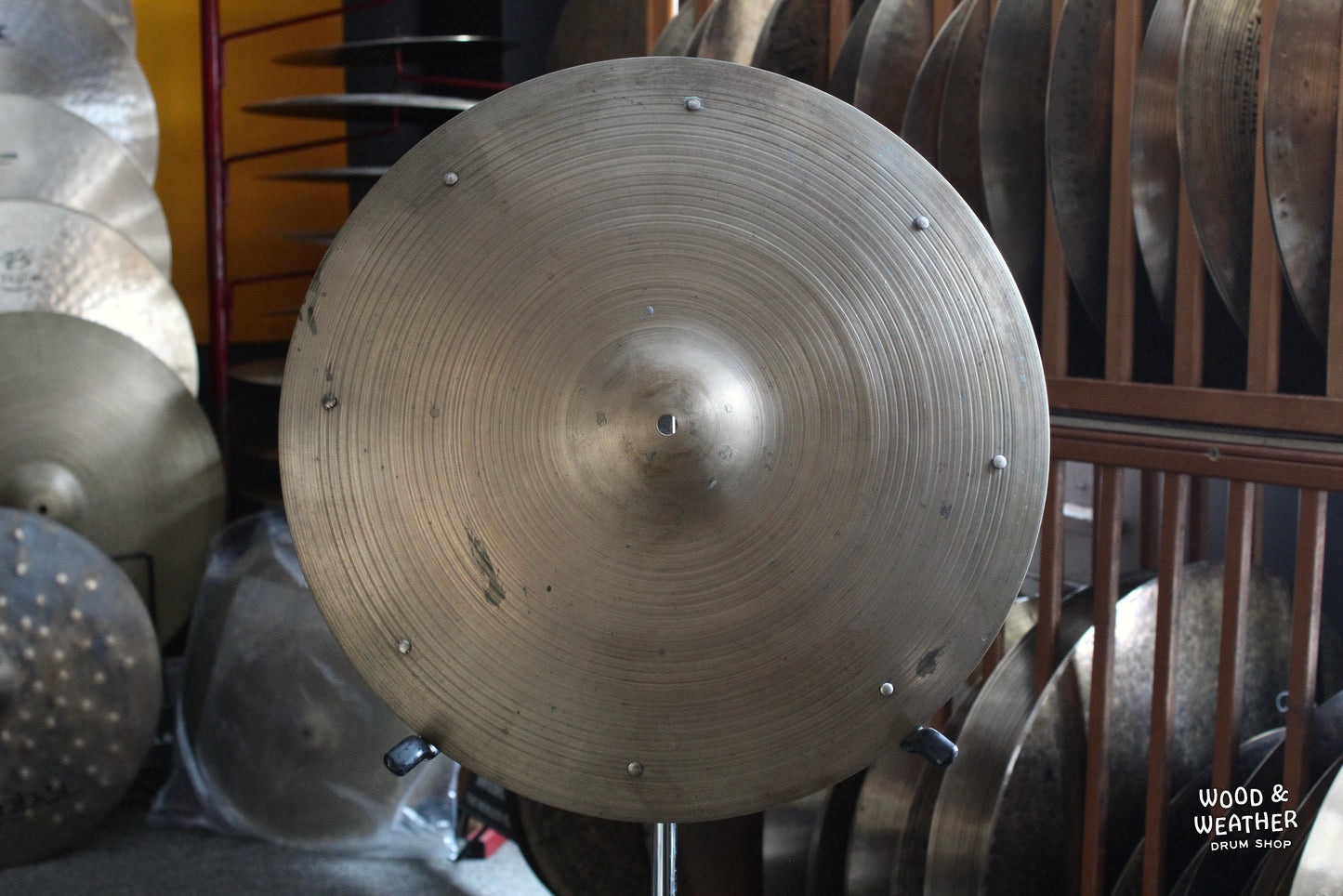 1950s Pasha 18" Crash Ride Cymbal with Rivets 1400g