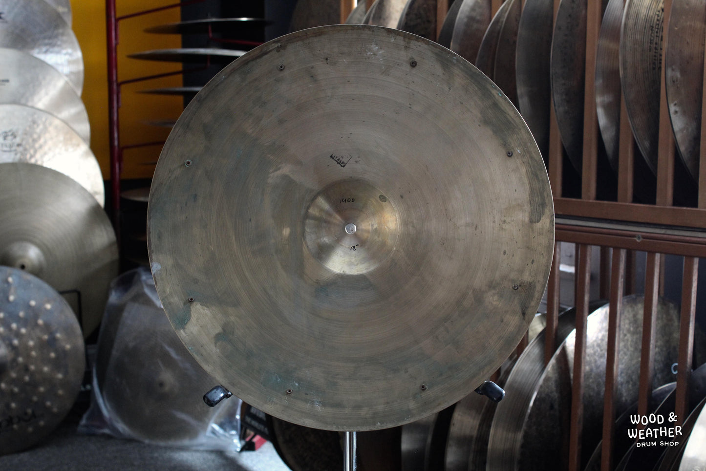 1950s Pasha 18" Crash Ride Cymbal with Rivets 1400g