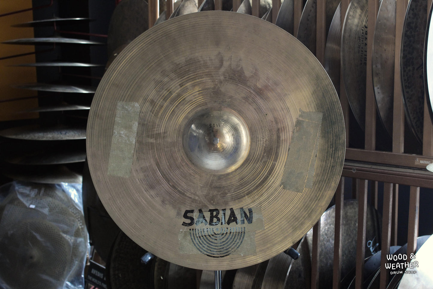 Used Sabian 21" AA Dry Ride Cymbal 3311g