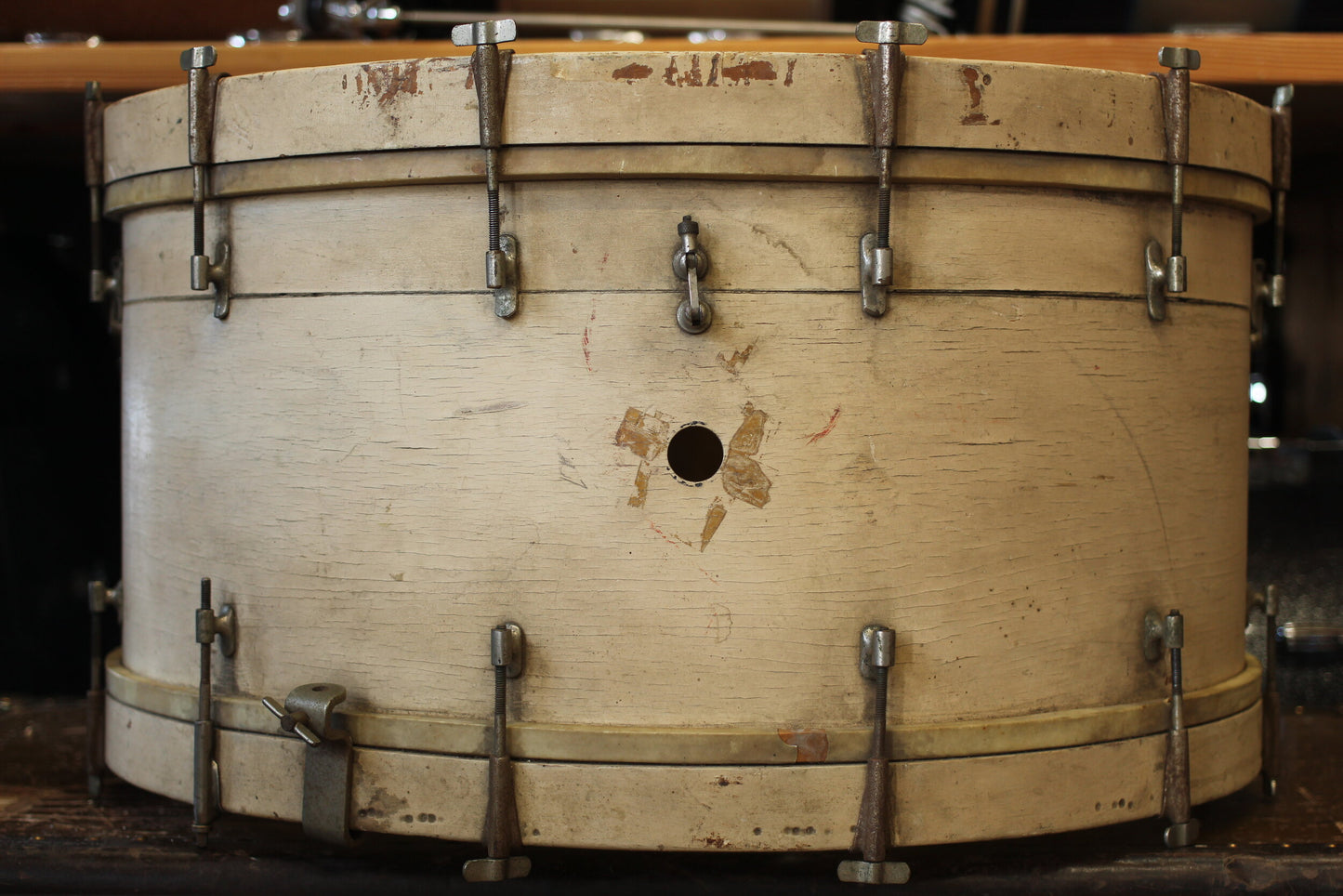 1900's Walberg & Auge 12"x26" 'CarryAll' Bass Drum in White Lacquer