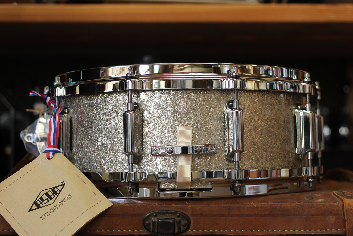 ASBA Drums 'Revelation' Snare Drum 5"x14" in Marcel Blanche Sparkle