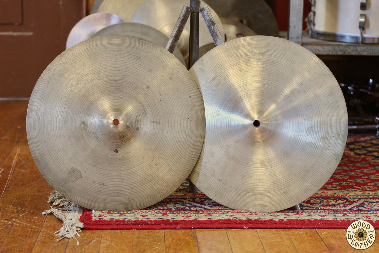 1960s A. Zildjian 14" Medium Hi-Hat Cymbals 755/780g
