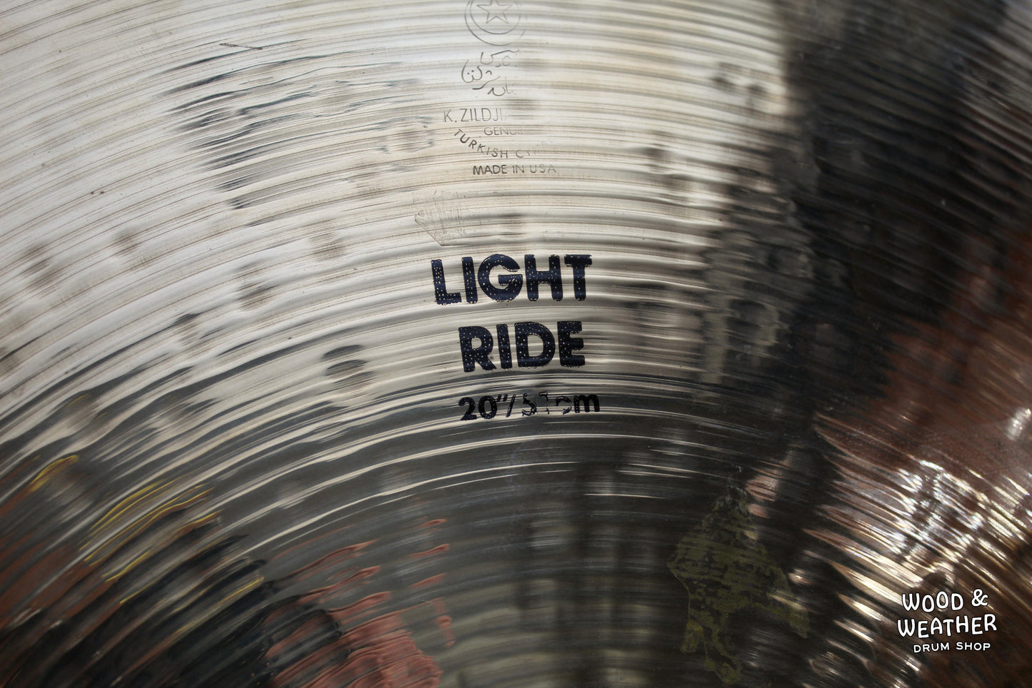 1980s Zildjian 20" K Light Ride Cymbal 2110g