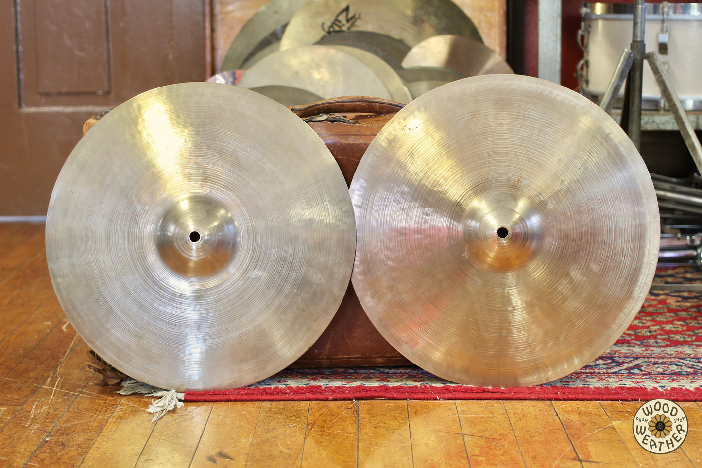 1940/50s A. Zildjian 15" Flanged Hi-Hat Cymbals 950/896g