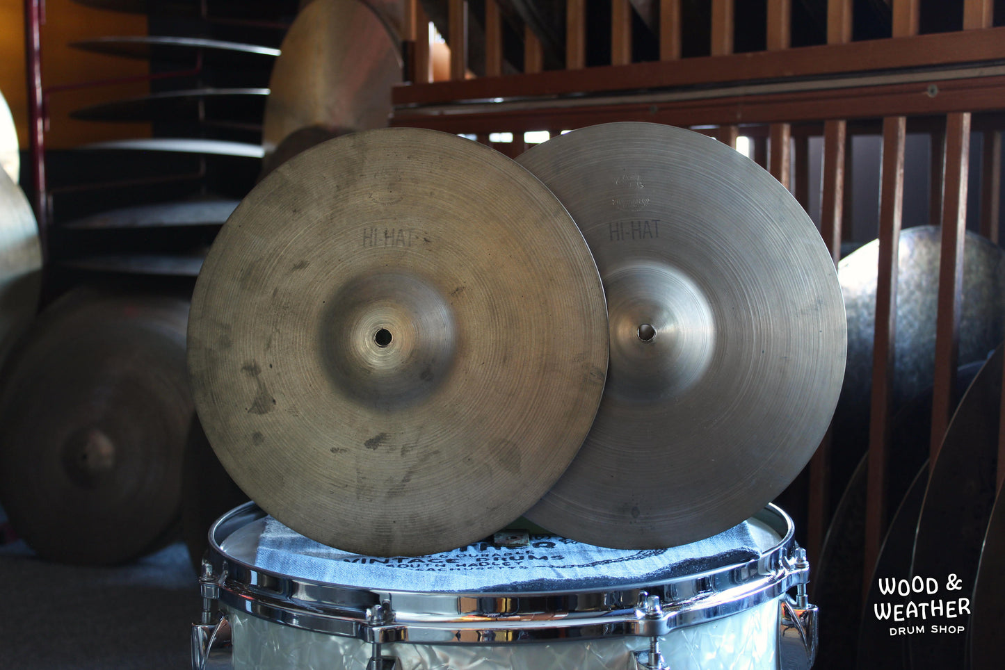 1946-53 A. Zildjian 12" Trans Stamp Hi-Hat Cymbals 400/425