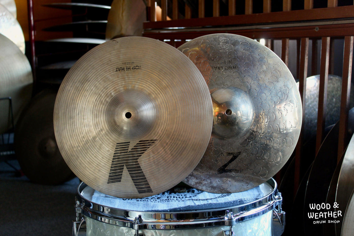 1980s Zildjian 13" K Series/Z Dyno Beat Hi-Hat Cymbals 905/1520g