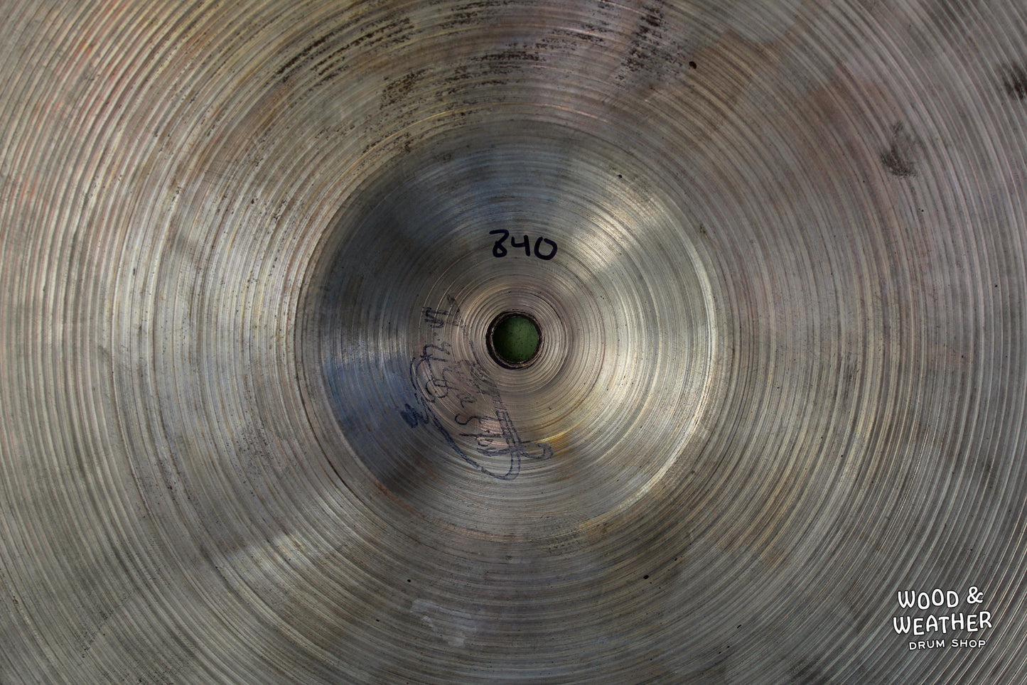 1940s A. Zildjian 15" Trans Stamp Single Hi-Hat Cymbal 840g