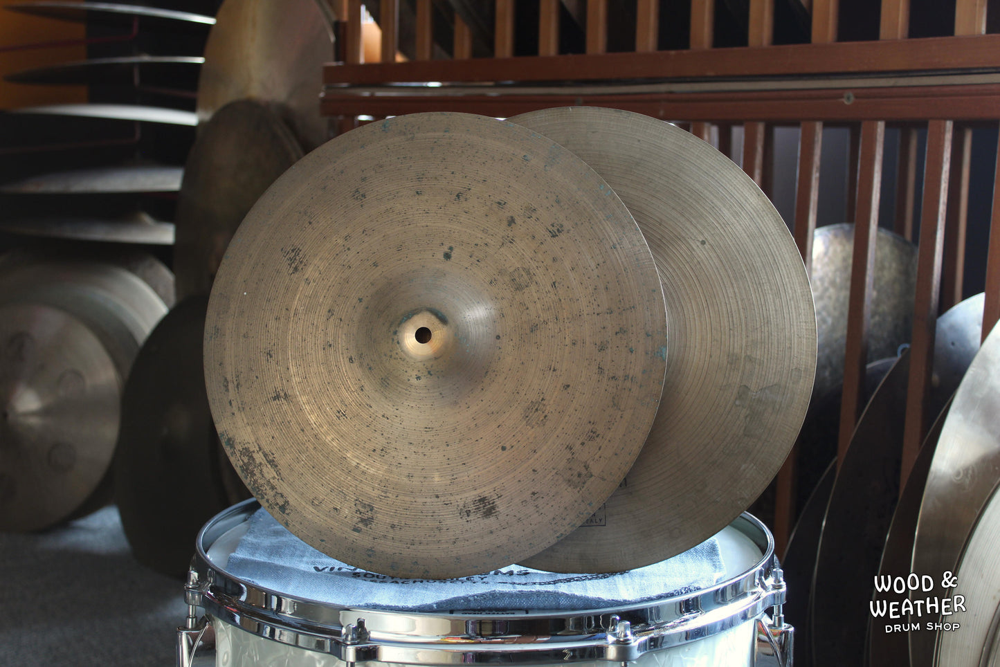 1950s Pasha 13" "Medium" Hi-Hat Cymbals 600/605g