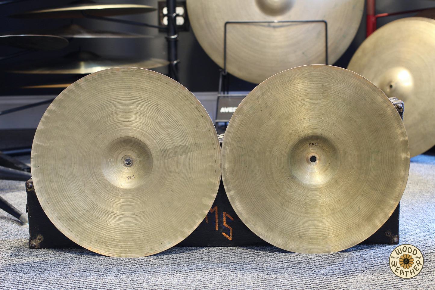 1950s A. Zildjian 14" "Small Stamp" Hi-Hat Cymbals 815/880g