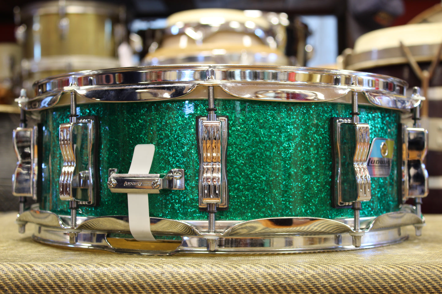 Ludwig Classic Maple 5"x14" Snare Drum in Green Sparkle