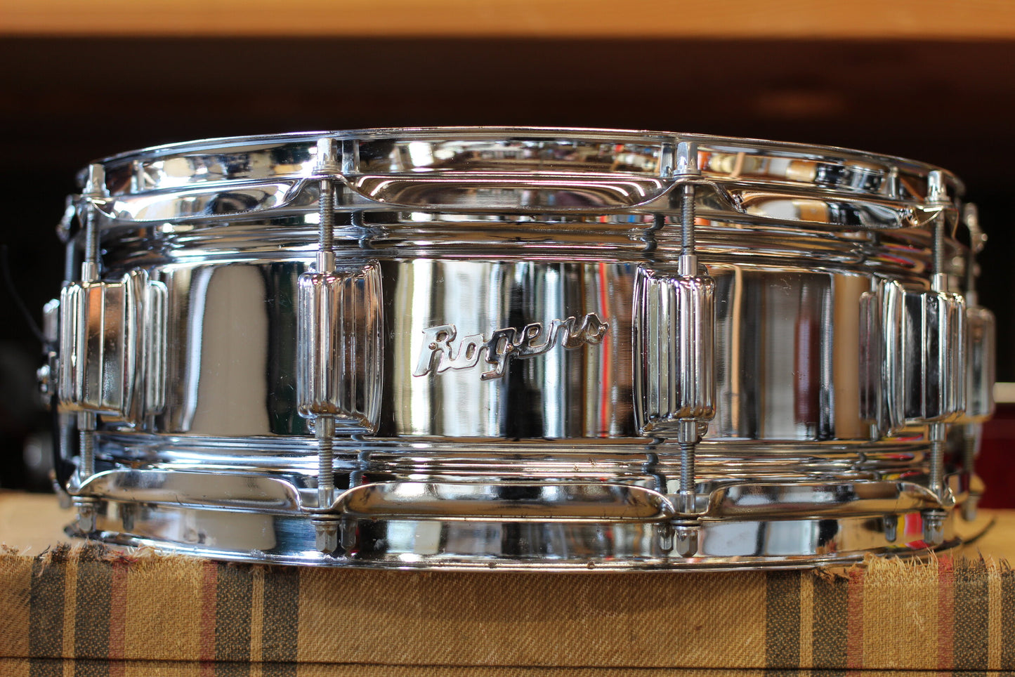 1970's Rogers 'SuperTen' 5"x14" Snare Drum Chrome over Steel