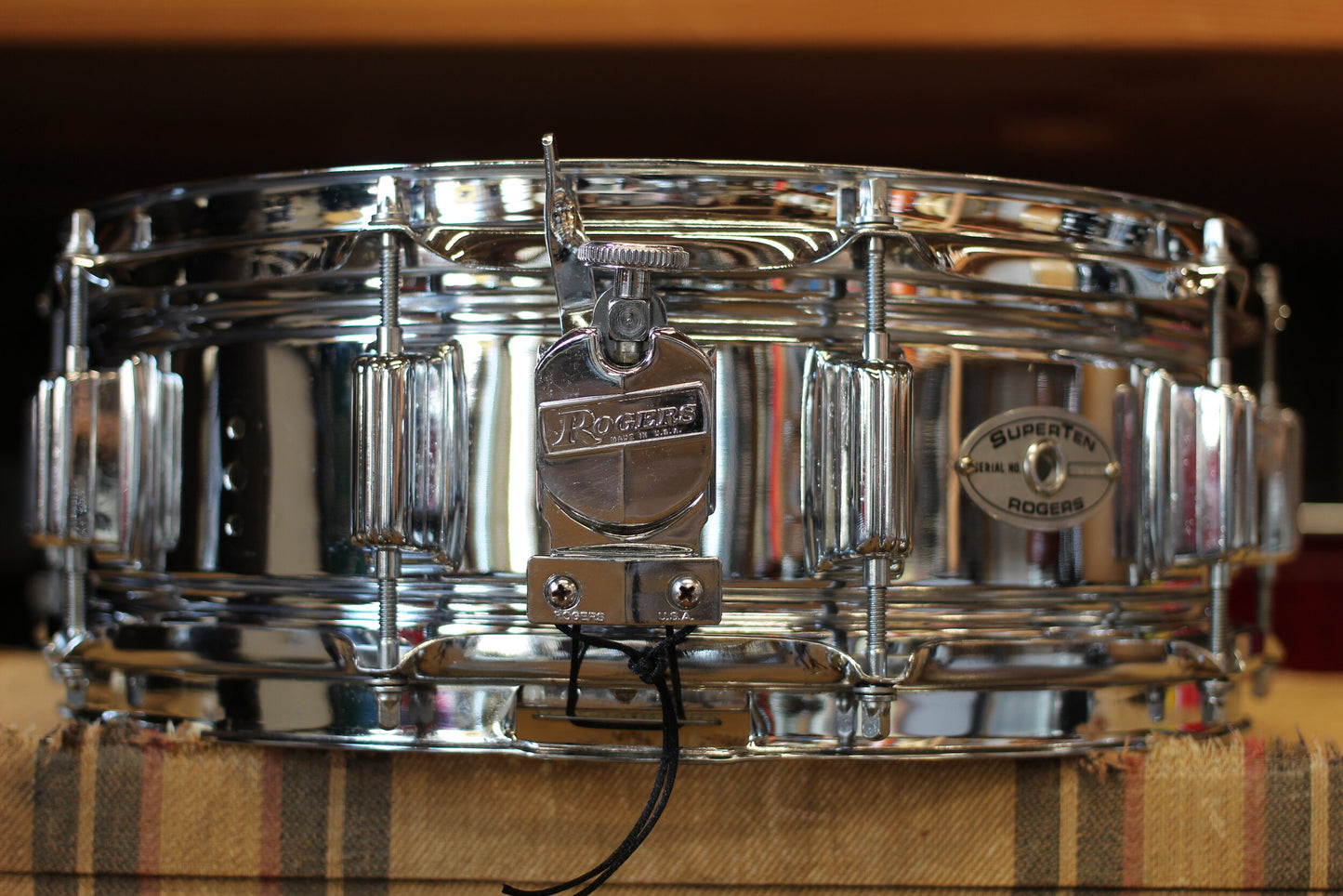 1970's Rogers 'SuperTen' 5"x14" Snare Drum Chrome over Steel