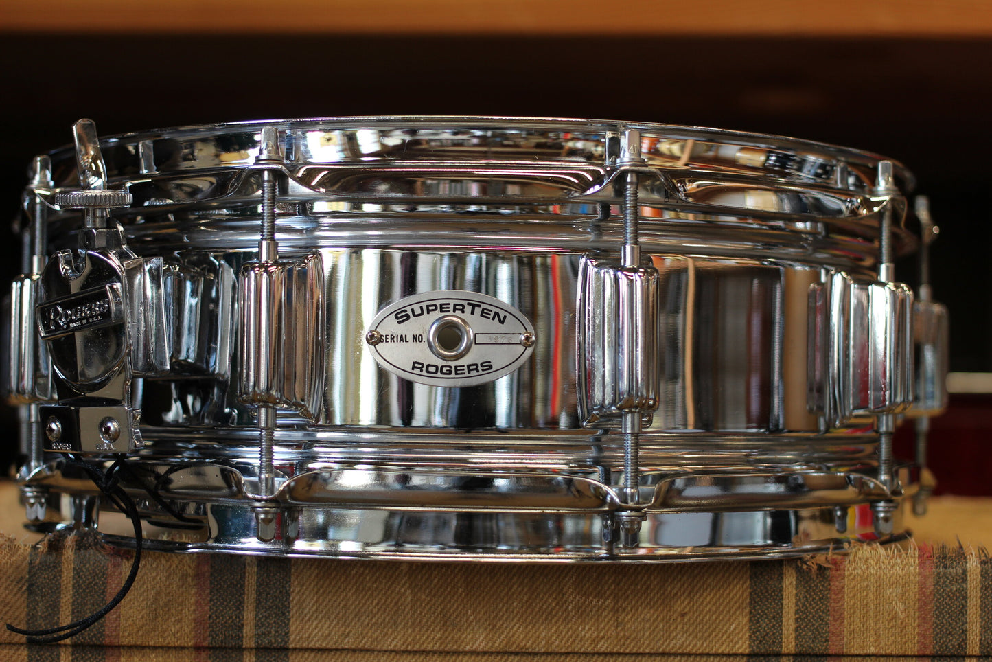 1970's Rogers 'SuperTen' 5"x14" Snare Drum Chrome over Steel