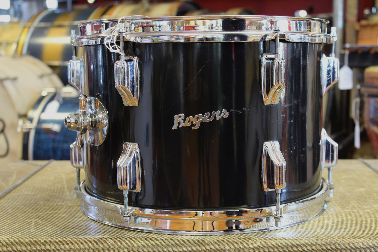 1970's Rogers Drum kit in Jet Black Pearl 14x22 16x16 9x13