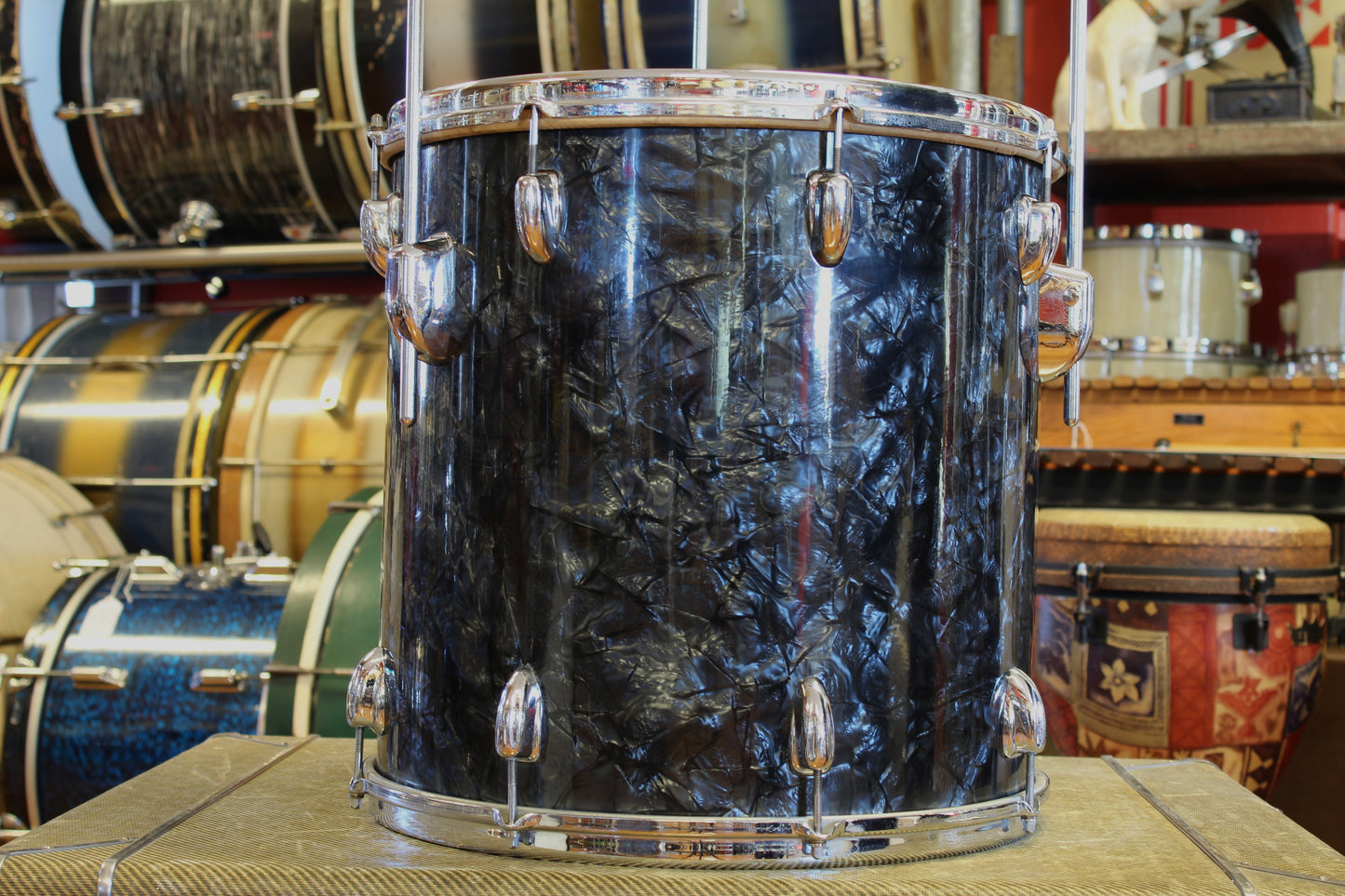 1959-60 Leedy/Slingerland in Black Diamond Pearl 9x13 16x16 14x22 5.5x14