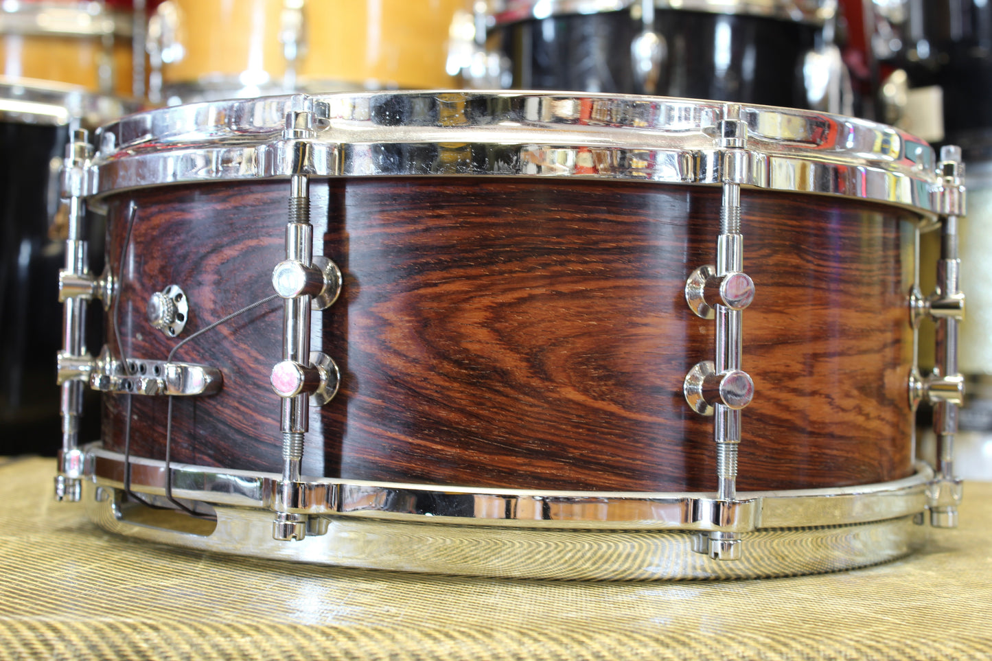 1990's Lang Percussion Gladstone 5.5"x14" Solid Cocobolo Snare Drum