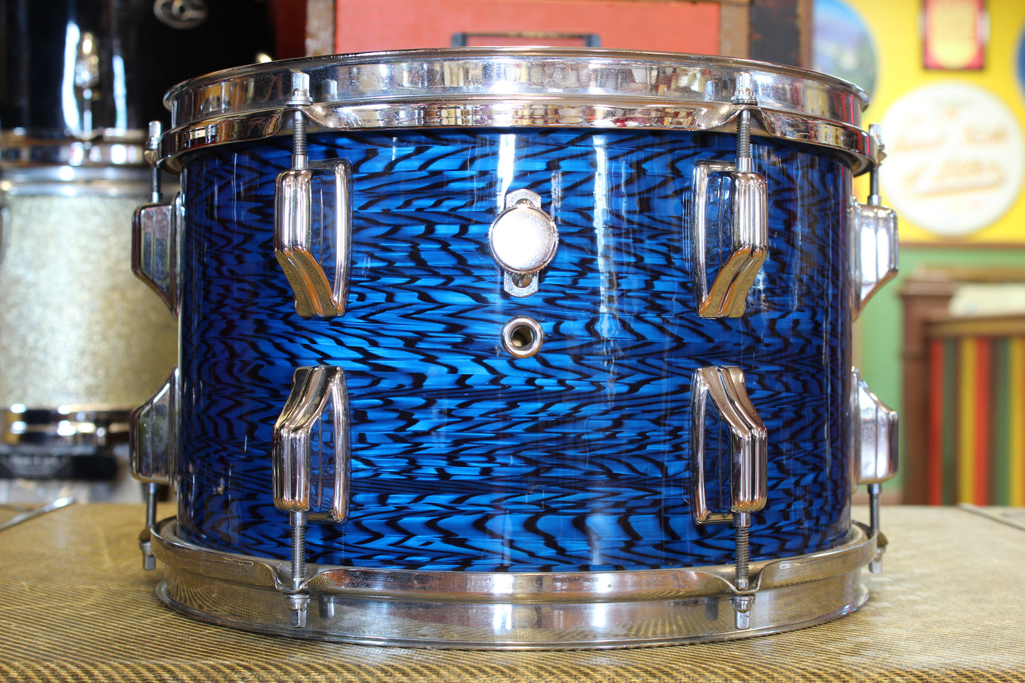 1970's Rogers Holiday 8x12 Tom Tom in Blue Onyx