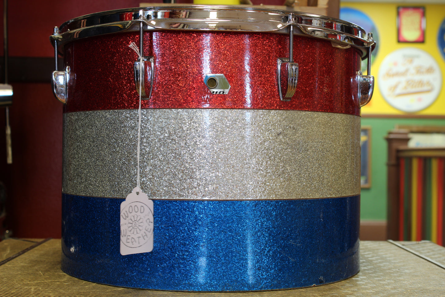 1970's Ludwig 12x16 Tenor Drum in Tri-Band