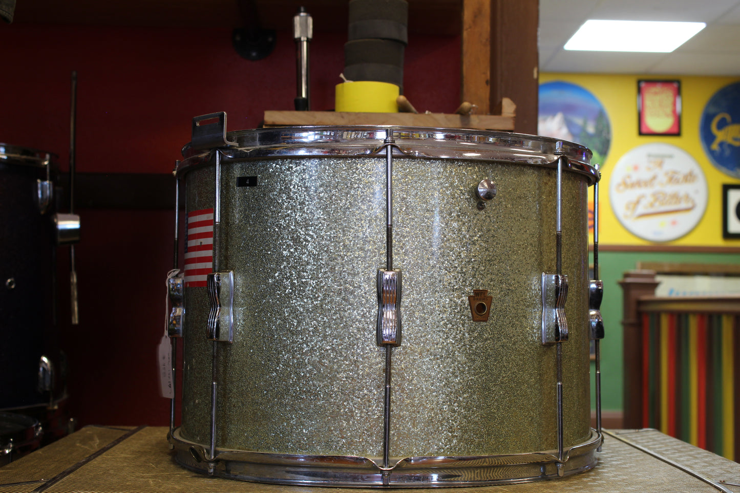 1950's WFL 12x17 Tenor Drum in Silver Flash