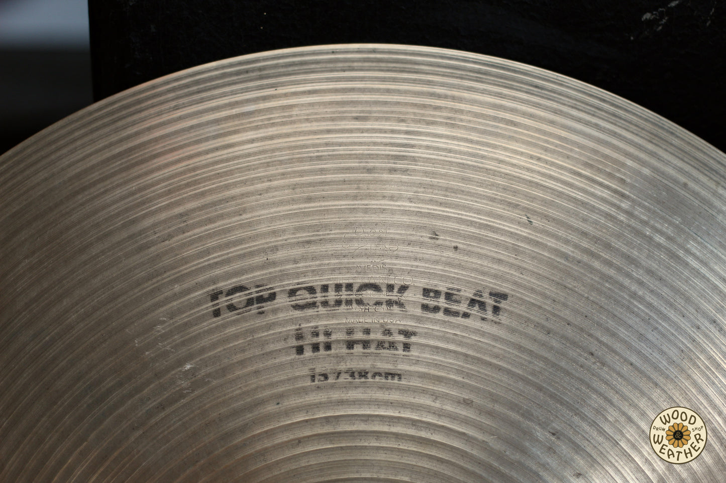 1980s A. Zildjian 15" Quick Beat "CO. Stamp" Hi-Hat Cymbals 1355/1620g