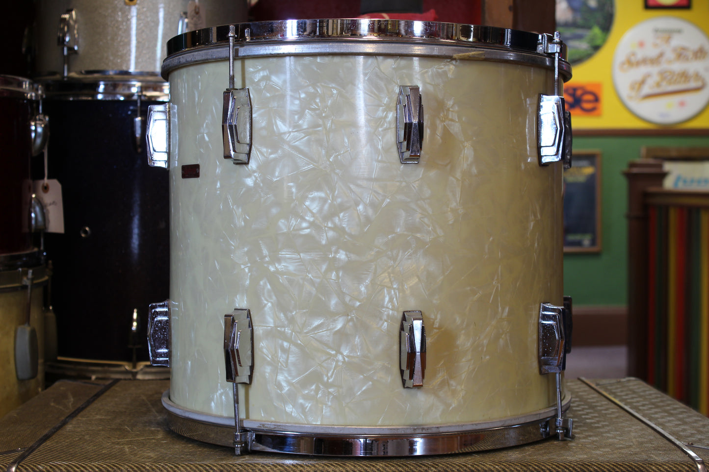 1940's Ludwig 14x16  Tom-Tom in White Marine Pearl