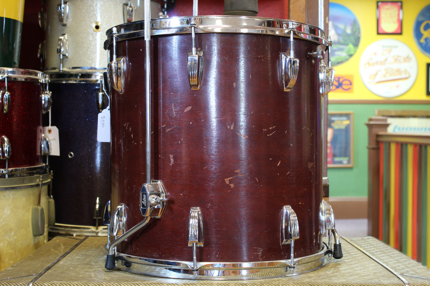 1970's Ludwig 16x16 Floor Tom in Thermo-Mahogany