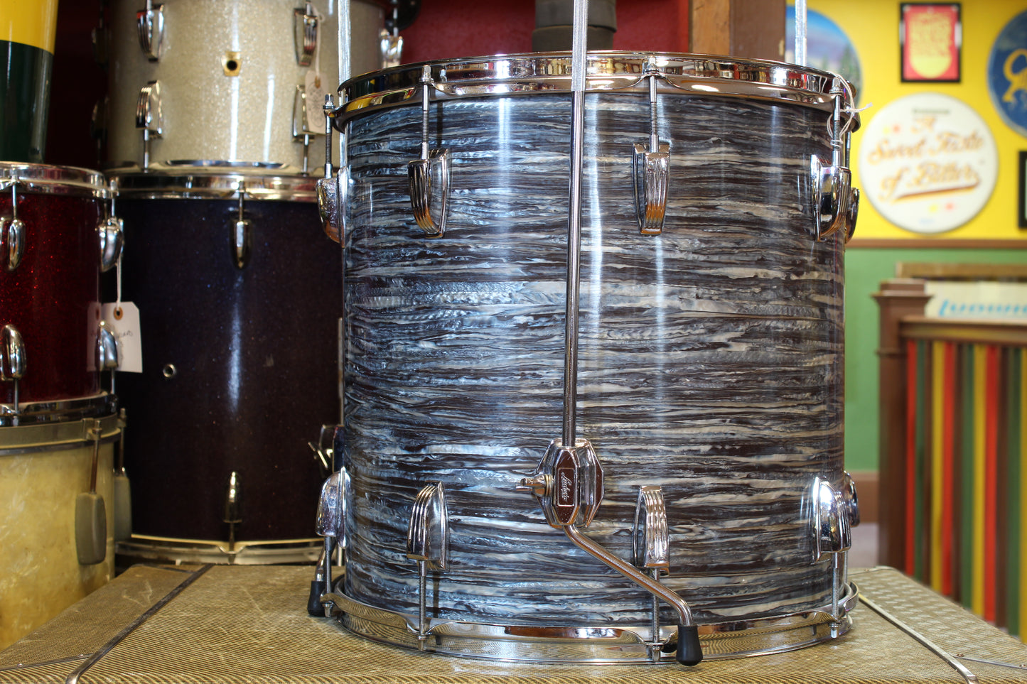1960's Ludwig 16x16 Floor Tom in Blue Oyster