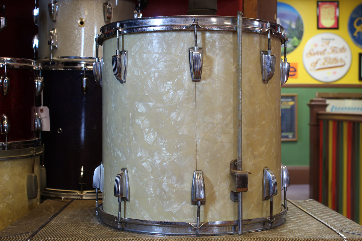 1950's WFL 16x16 Floor Tom in White Marine Pearl