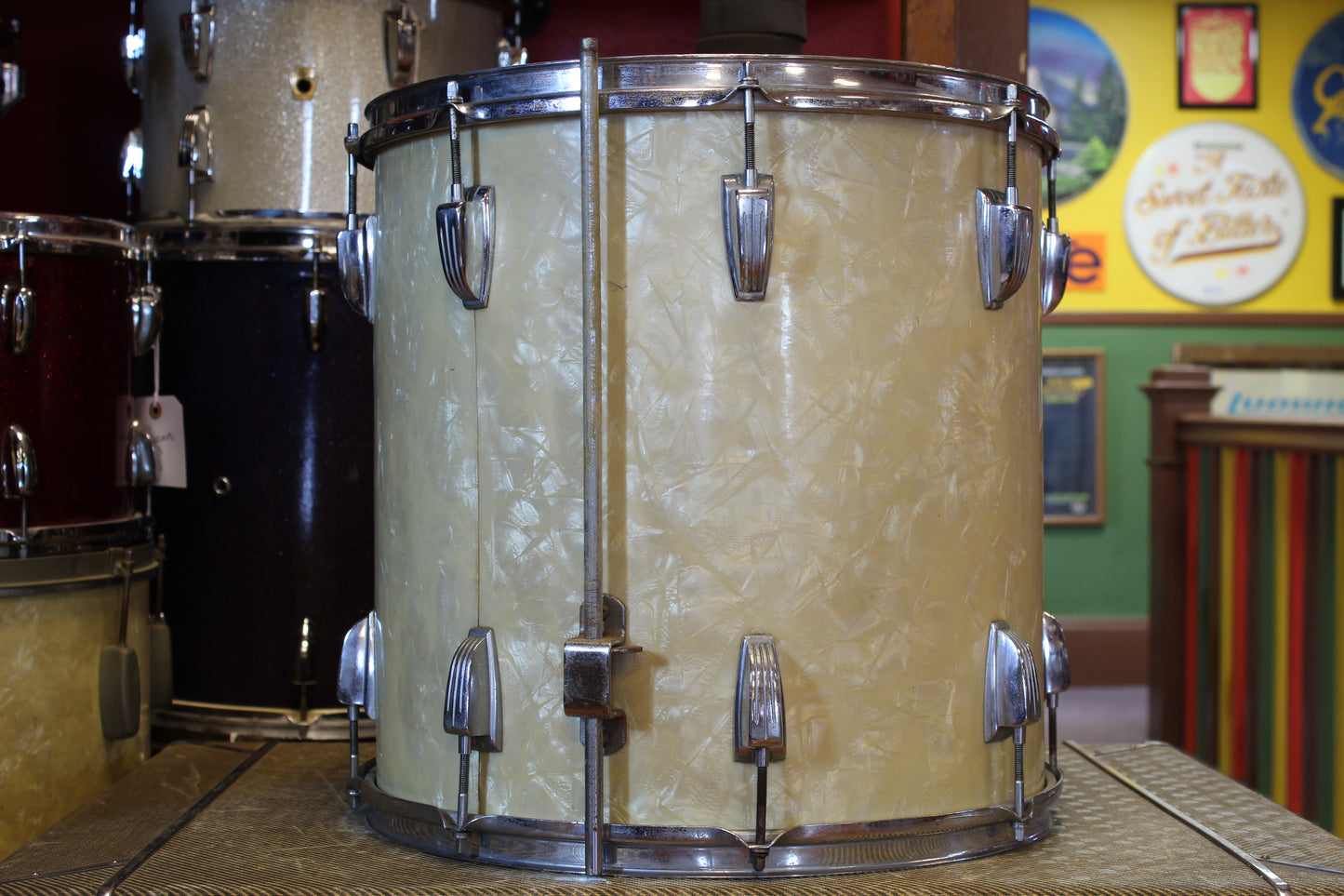 1950's WFL 16x16 Floor Tom in White Marine Pearl