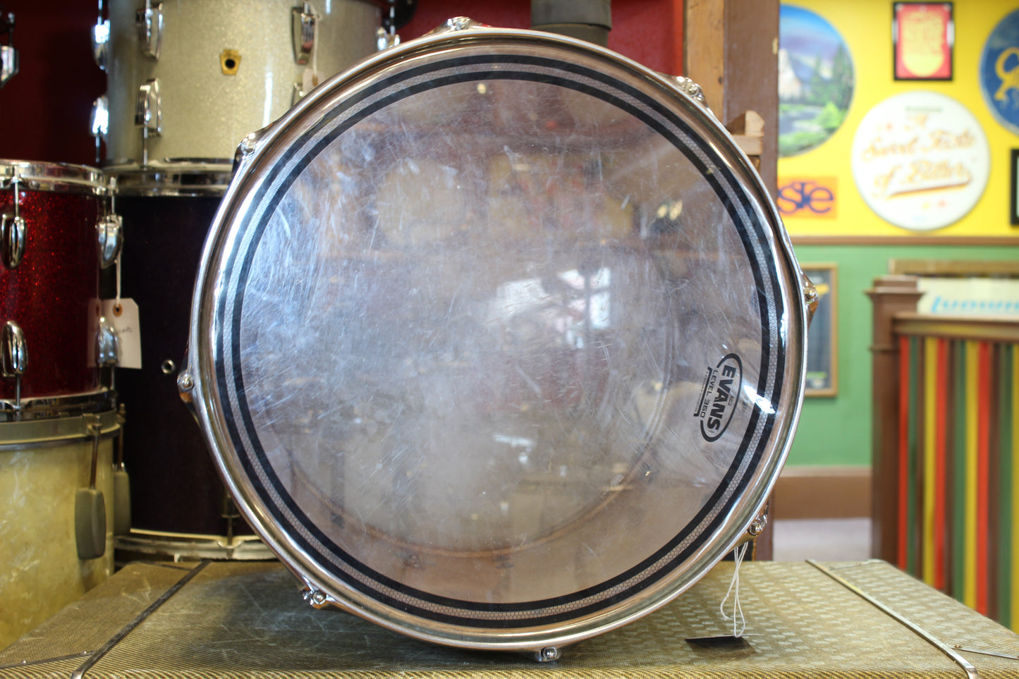 1960's Ludwig 16x16 Floor Tom in Silver Sparkle S#637786