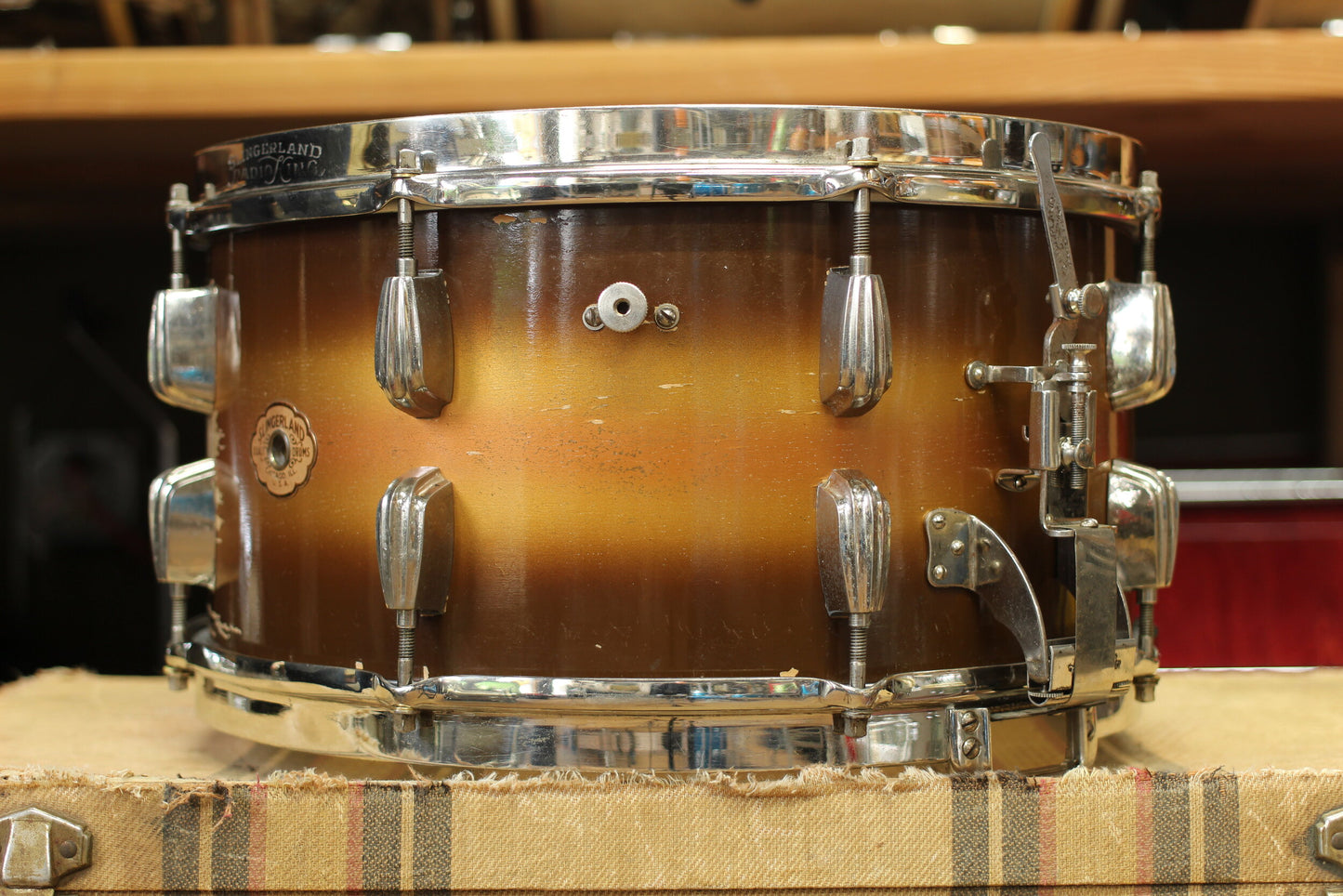 1940's Slingerland Radioking 7"x14" 'Hollywood Ace' in Tri-Color Duco