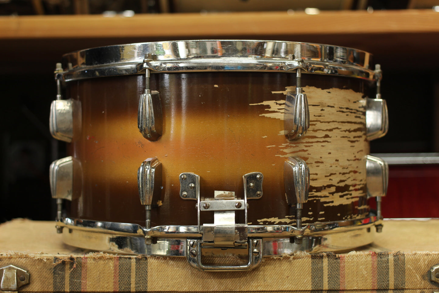 1940's Slingerland Radioking 7"x14" 'Hollywood Ace' in Tri-Color Duco