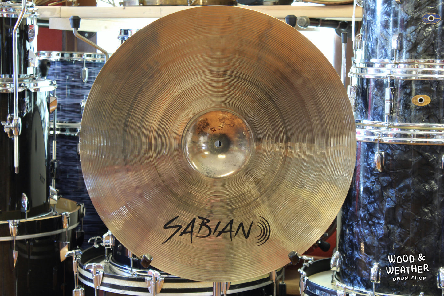 Used Sabian 21" AAX Raw Bell Dry Ride Cymbal 3250g
