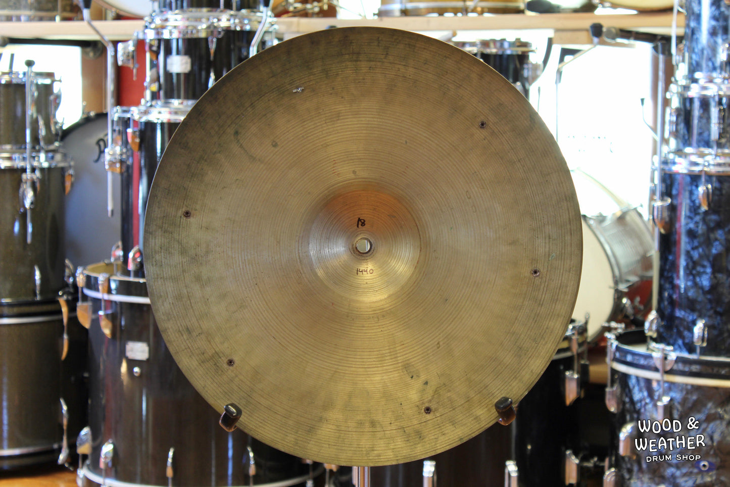 1960s A. Zildjian 18" Crash Cymbal w/ Rivets 1440g