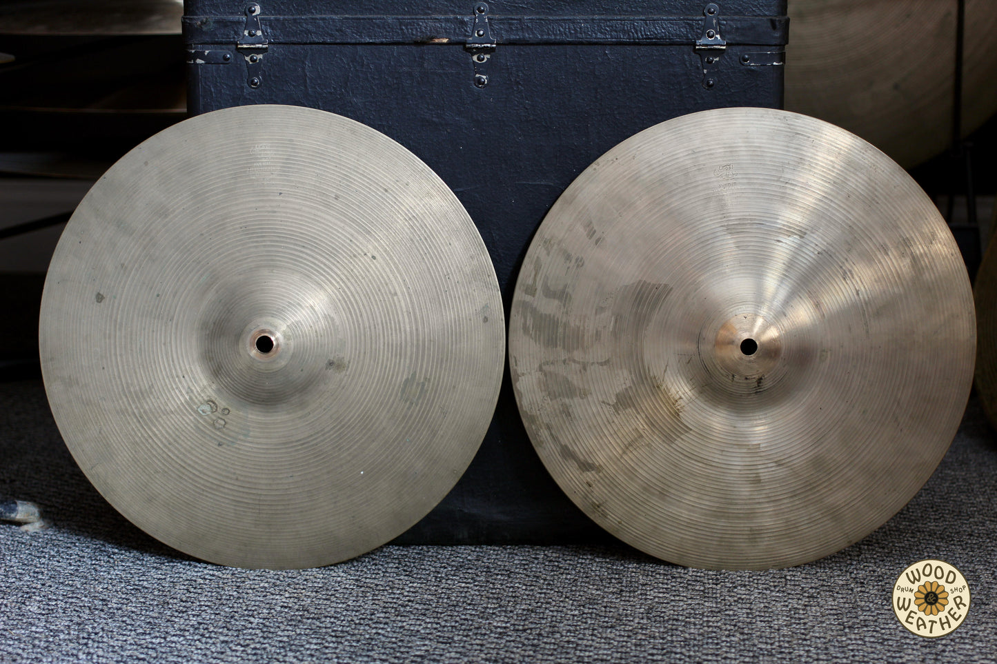 1960s A. Zildjian 14" New Beat Hi-Hat Cymbals 850/1330g