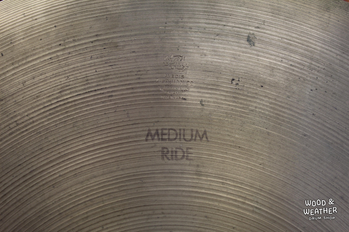 1960s A. Zildjian 24" Medium Ride Cymbal 4050g