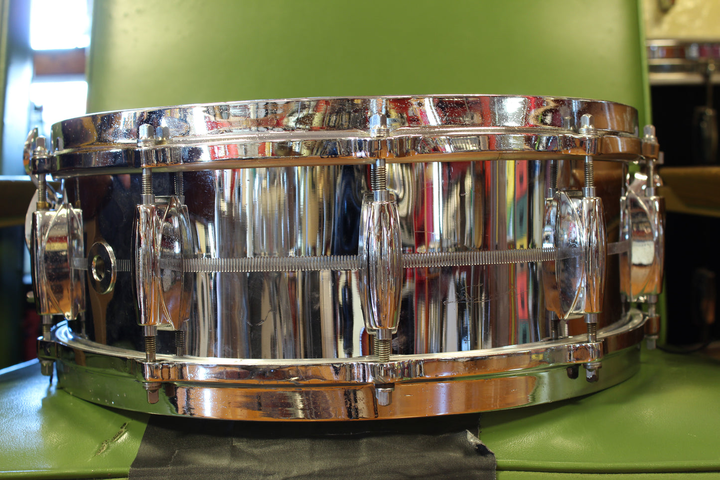 1970s Gretsch 4160 Chrome Over Brass Snare Drum 5x14