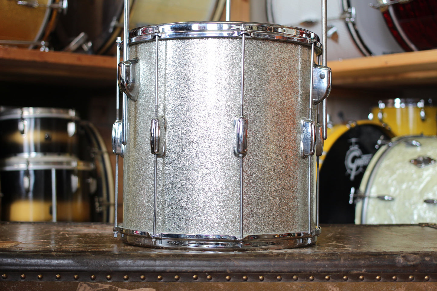 1960's Slingerland Jobbing outfit in Sparkling Silver Pearl 12x20 14x14 8x12
