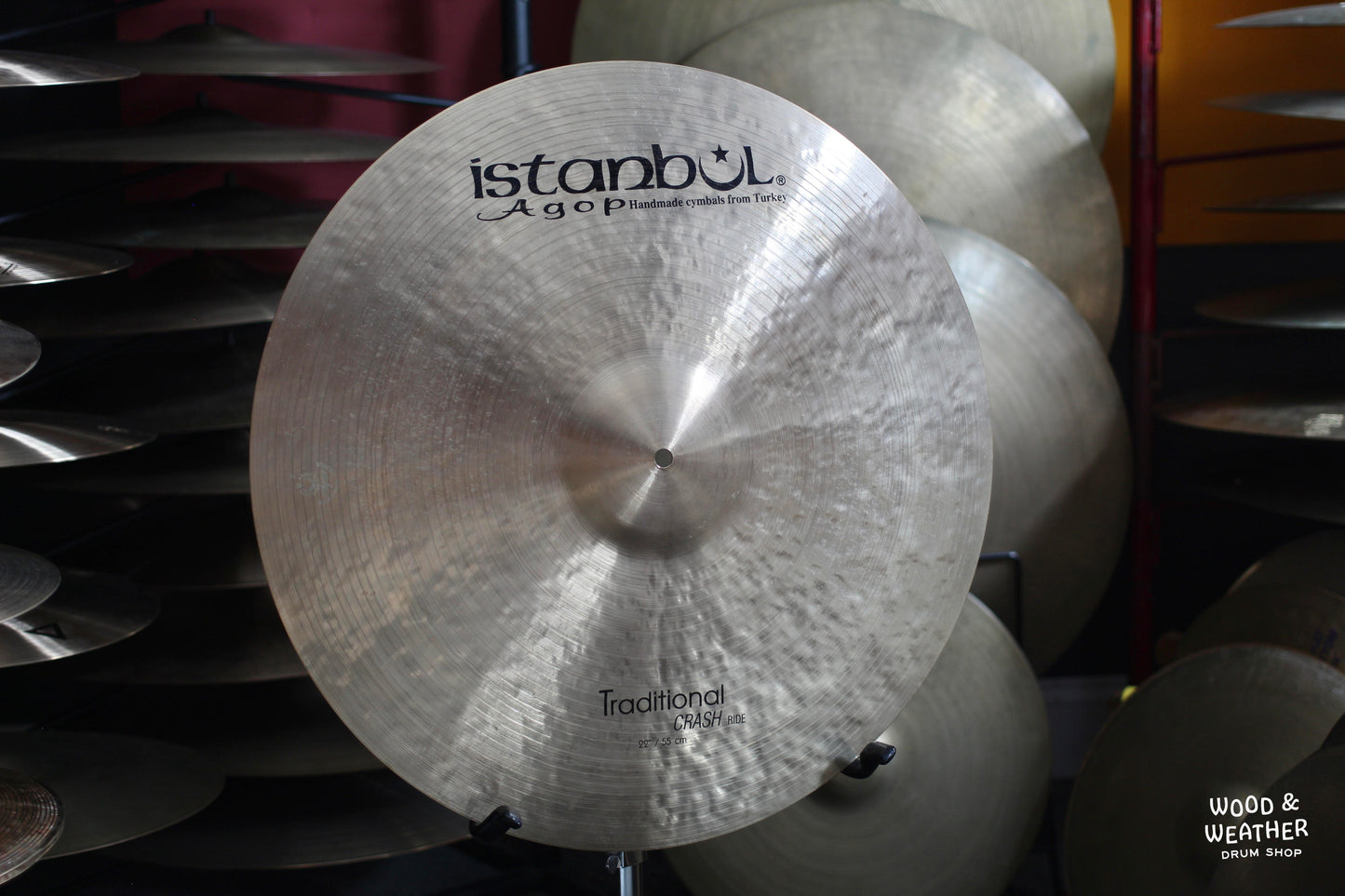 Used Istanbul Agop 22" Traditional Crash Ride Cymbal 2546g