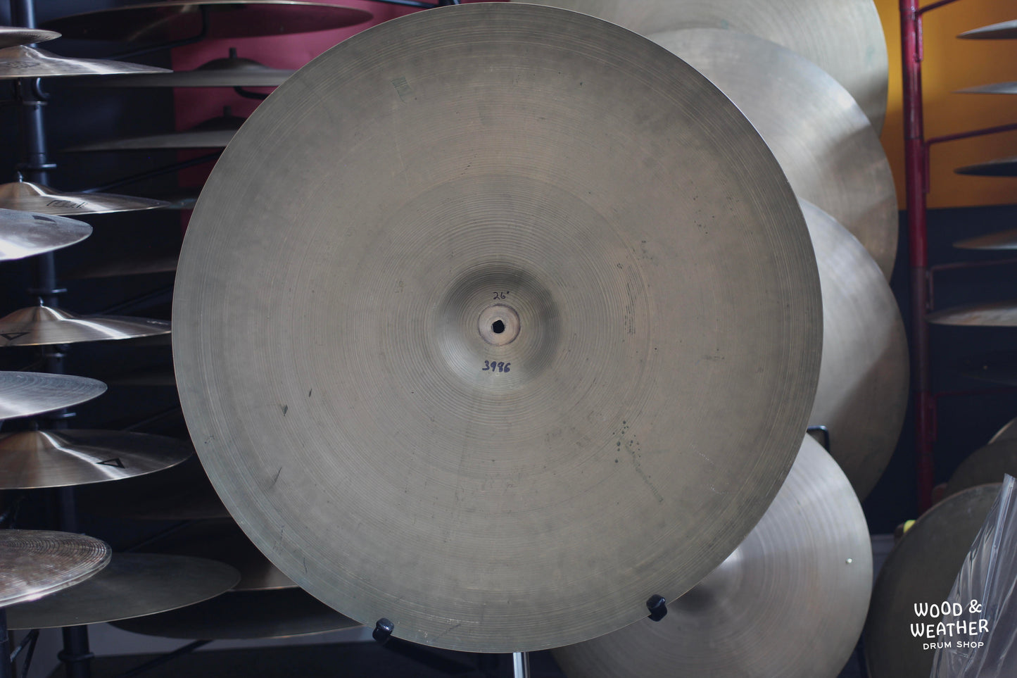 1960s A. Zildjian 26" Ride Cymbal 3986g