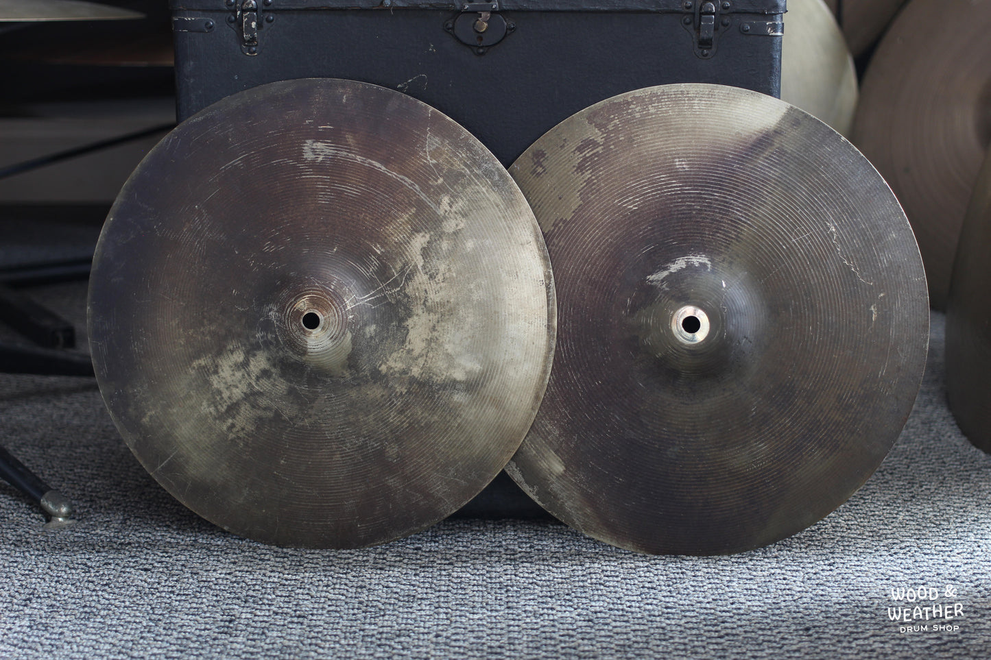 1960s Ludwig Standard Paiste 14" Hi-Hat Cymbals 610/680g