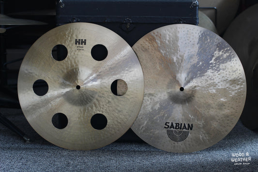 Used Sabian 16" HH O-Zone & V Custom Shop Hi-Hat Cymbals 830/955g