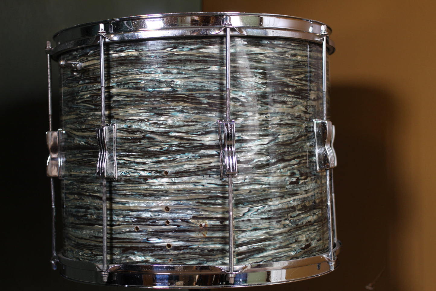 1960's Ludwig Club Date 12"x15" Floor Tom in Oyster Blue Pearl