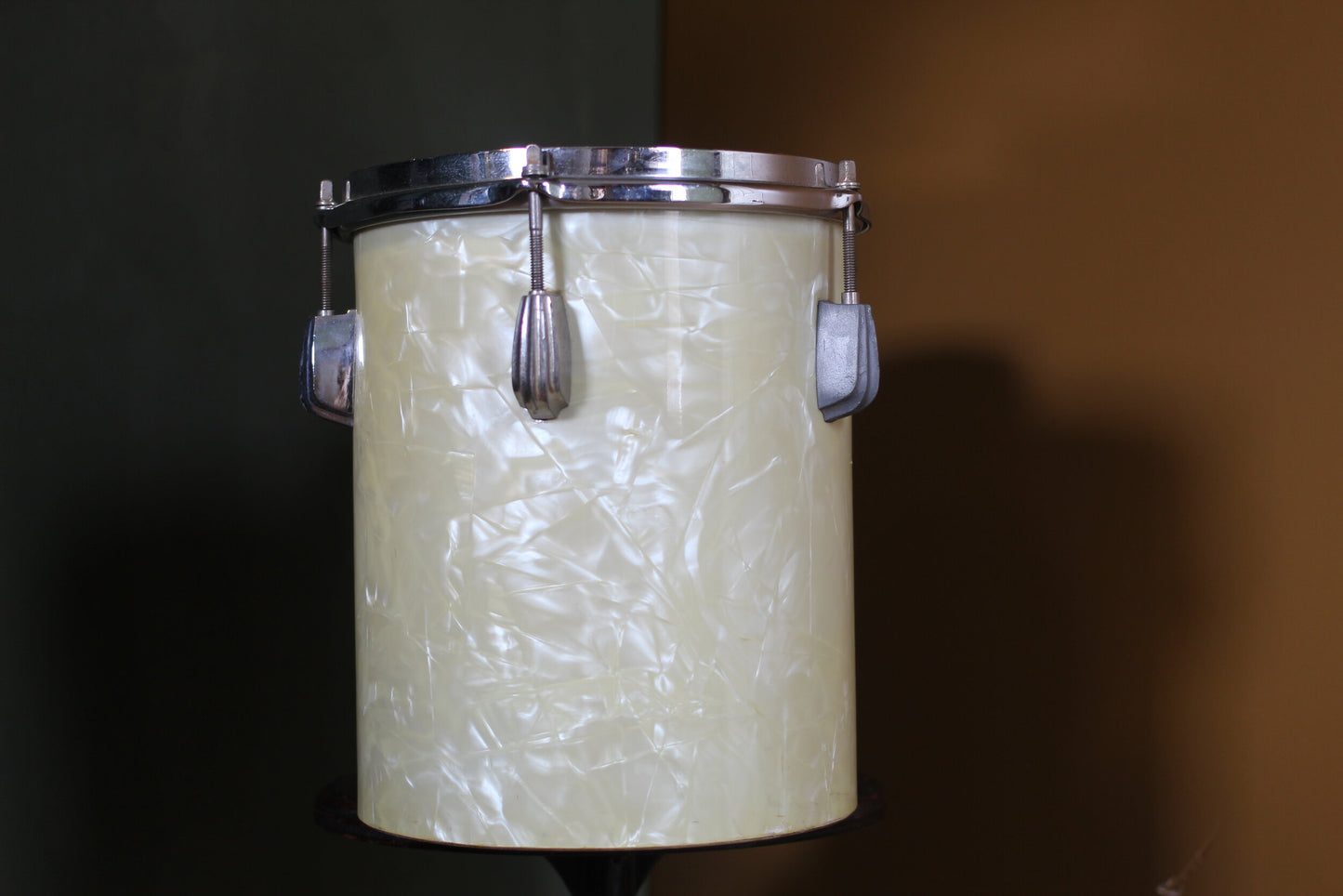 1950's Slingerland 'Deep Hand Bongos' in White Marine Peal 10x6 & 10x8