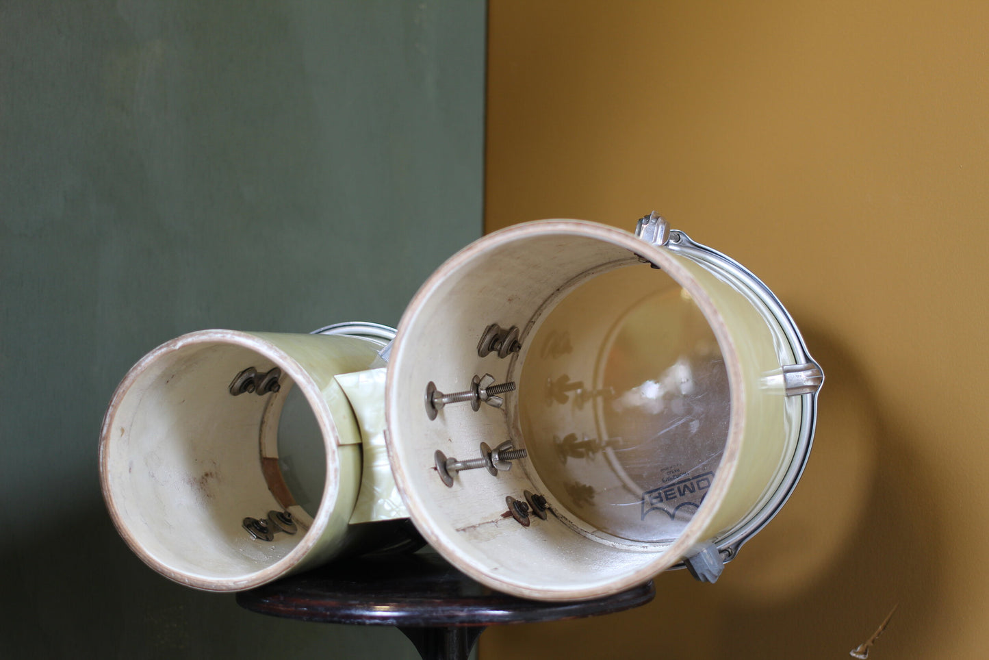 1950's Slingerland 'Deep Hand Bongos' in White Marine Peal 10x6 & 10x8