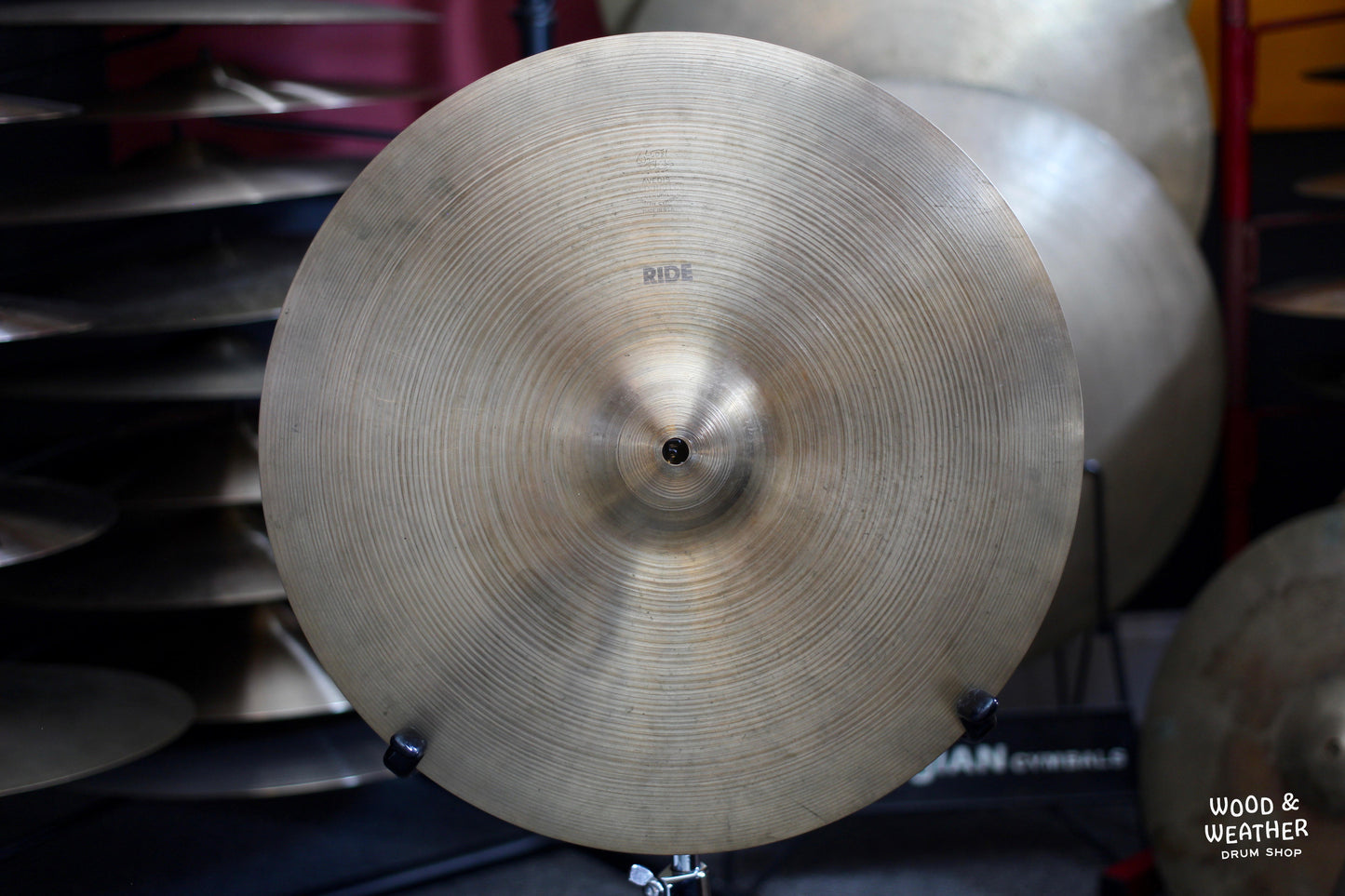 1960s A. Zildjian 16" "RIDE" Ink Stamp Crash/Ride Cymbal 1060g