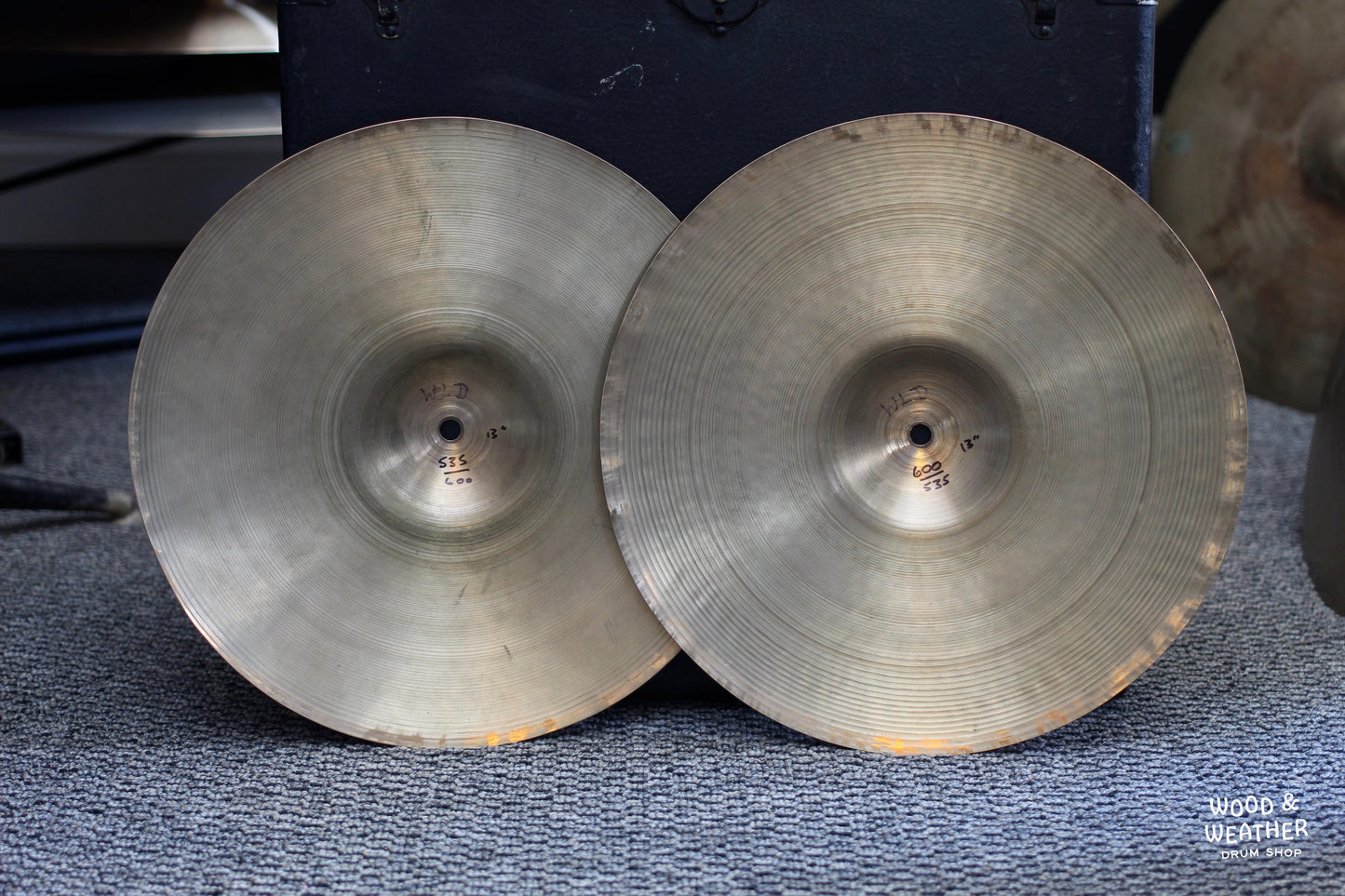 1950s Alejian Zildjian 13" Medium Hi-Hat Cymbals 535/600g